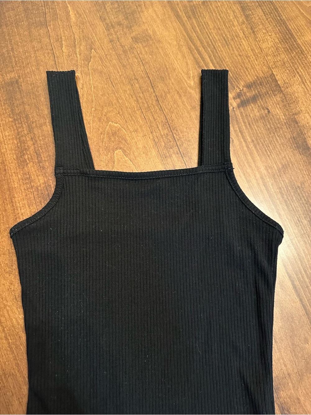 American Eagle Ribbed Square-Neck Tank Bodysuit